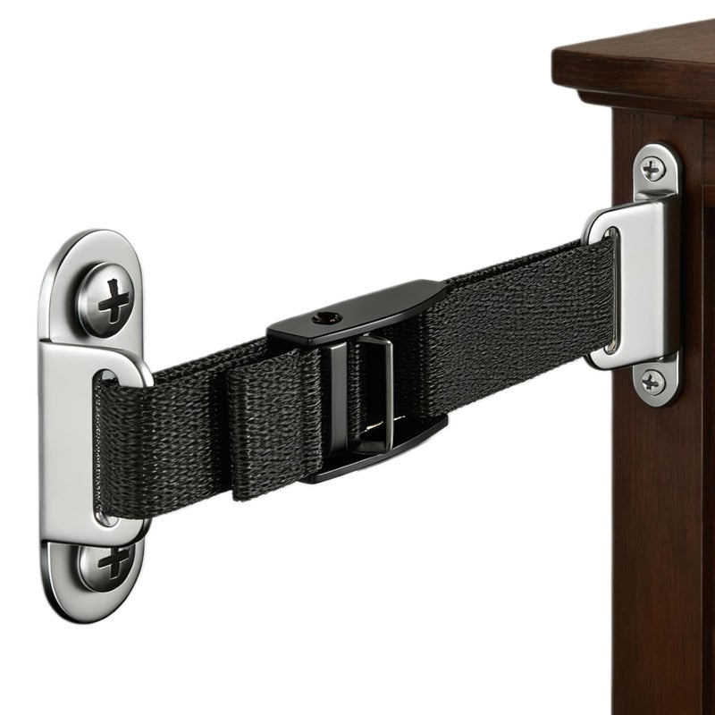 OKETHERMO Store Furniture Anchors for Baby Proofing(2 Sets),Anti Tip Furniture Anchors,Furniture Wall Anchor,Adjustable Furniture Straps,Wall Anchors for Furniture Securing for Baby&Pet Safety - Image 1